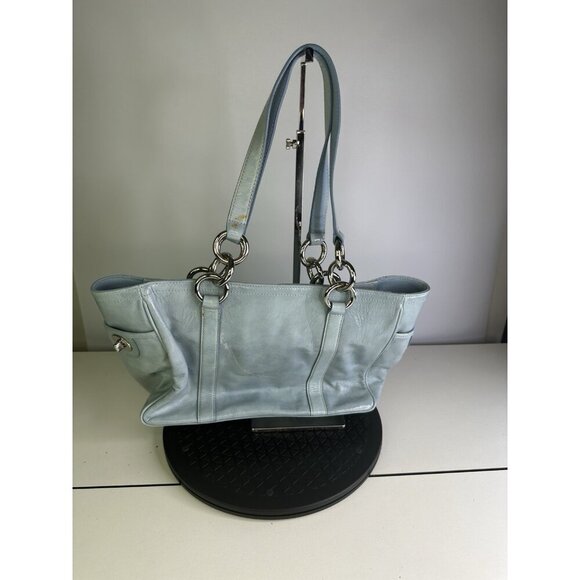 Coach Purse Gallery Eastwest  Tote B0973-F12839 Classic Beauty Chambray Blue - Picture 10 of 11